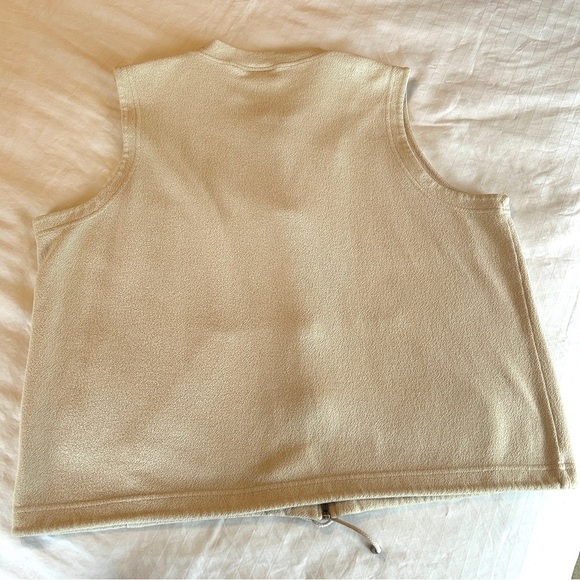 Vintage Zip-Up Vest Cream Light Beige Front Pockets Liz Claiborne Plus size 2X - Picture 11 of 13